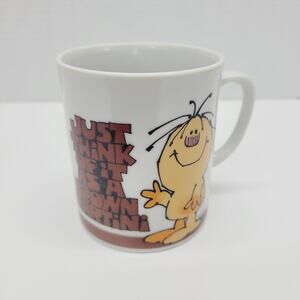 Vtg MCM Just Think Of It As A Brown MARTINI Coffee Cup Mug By LEAF JAPAN Funny